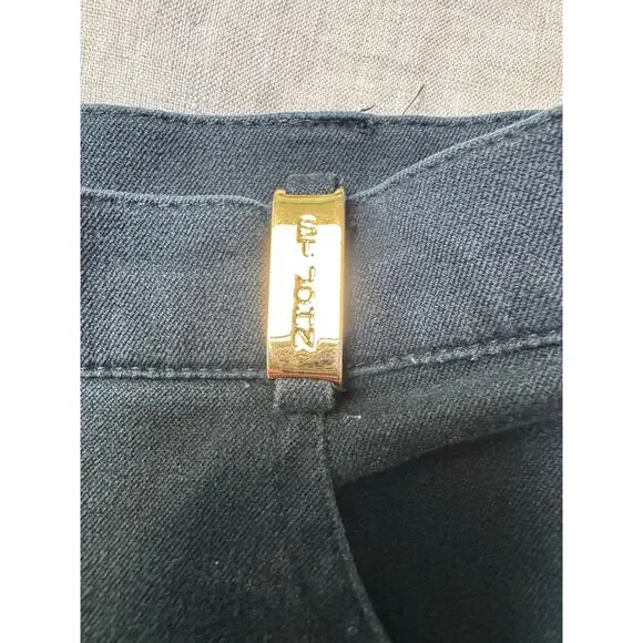 St. John Sport Black Straight Leg Jeans 8 - Picture 10 of 11